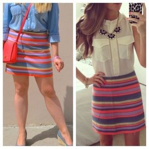 JCrew Multicolor Metallic Skirt